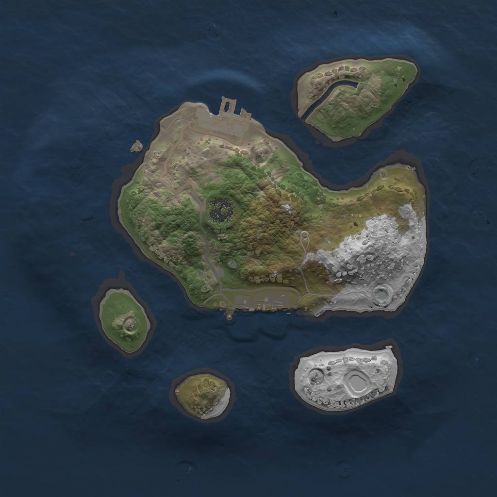 Rust Map: Procedural Map, Size: 2000, Seed: 12073285, 7 Monuments