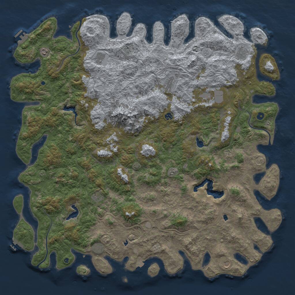 Rust Map: Procedural Map, Size: 6000, Seed: 269, 17 Monuments