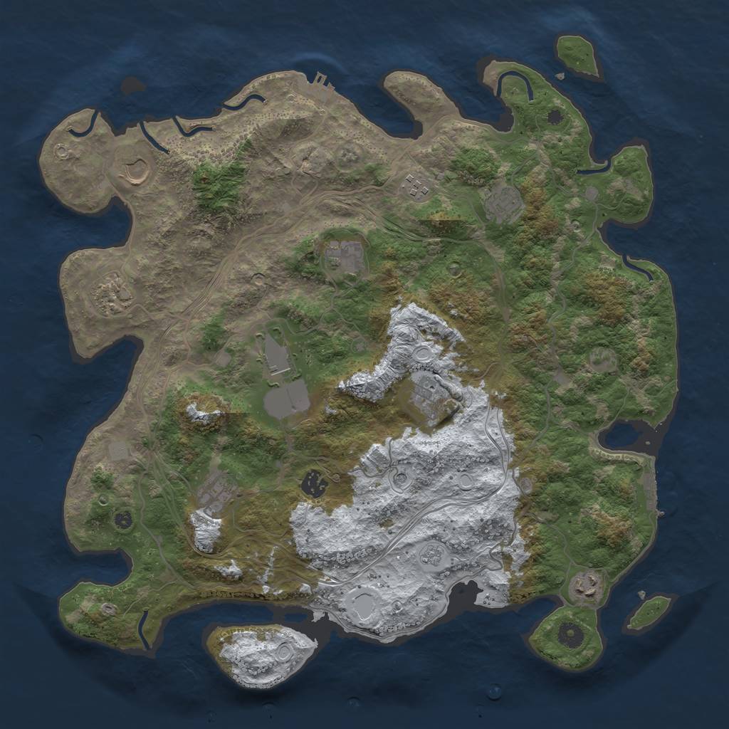 Rust Map: Procedural Map, Size: 4250, Seed: 2913, 19 Monuments