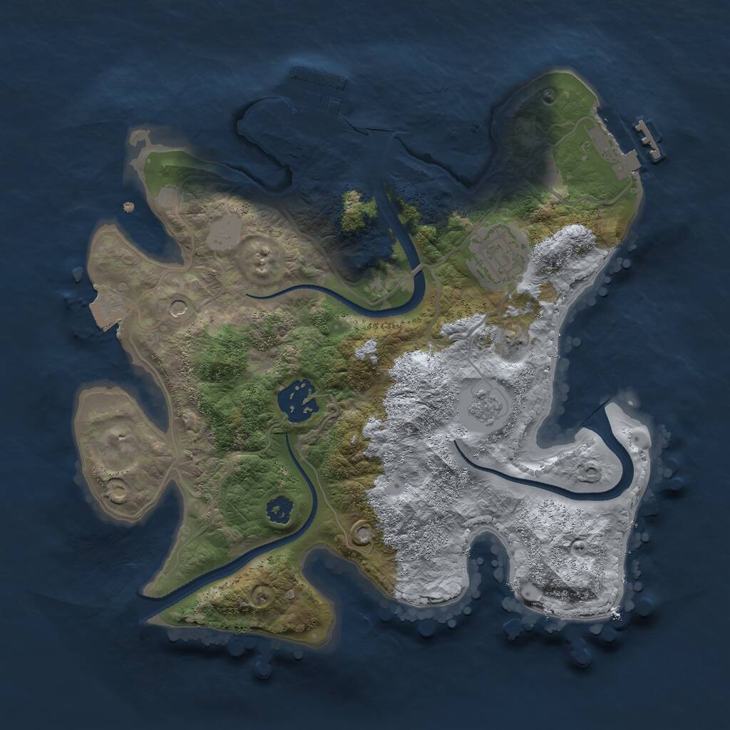 Rust Map: Procedural Map, Size: 2700, Seed: 712372, 7 Monuments