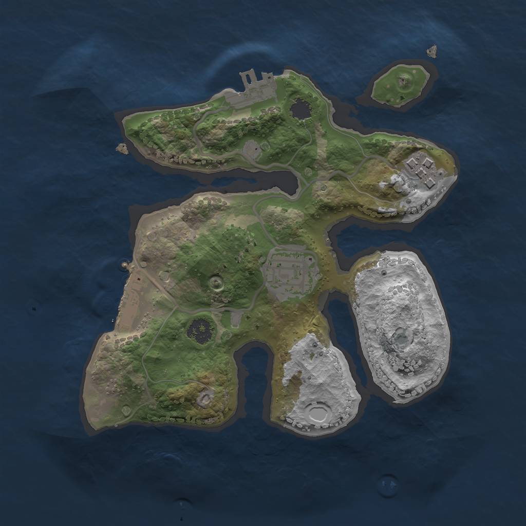 Rust Map: Procedural Map, Size: 2200, Seed: 2020, 9 Monuments