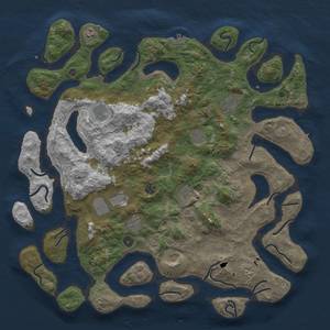 Thumbnail Rust Map: Procedural Map, Size: 4800, Seed: 1234567, 19 Monuments