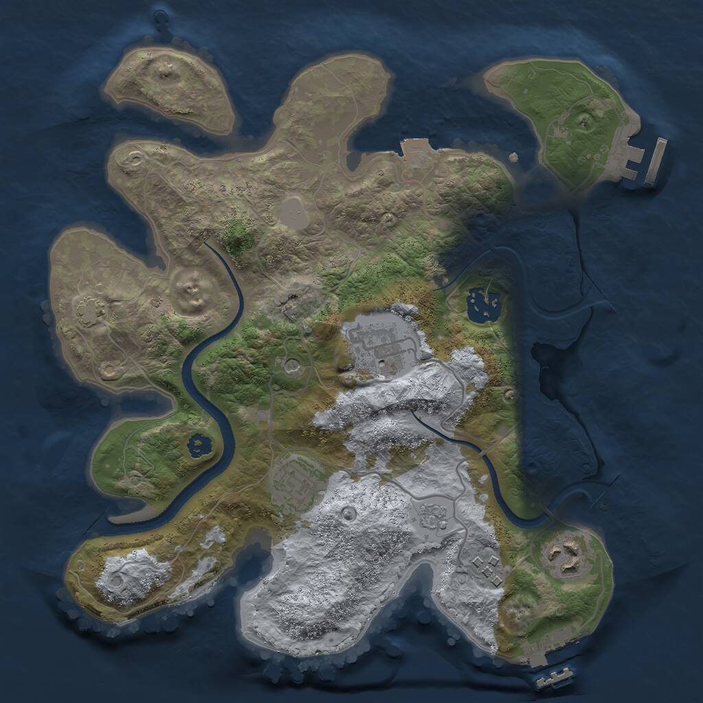 Rust Map: Procedural Map, Size: 2900, Seed: 38279, 11 Monuments