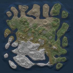 Thumbnail Rust Map: Procedural Map, Size: 4500, Seed: 1999, 19 Monuments