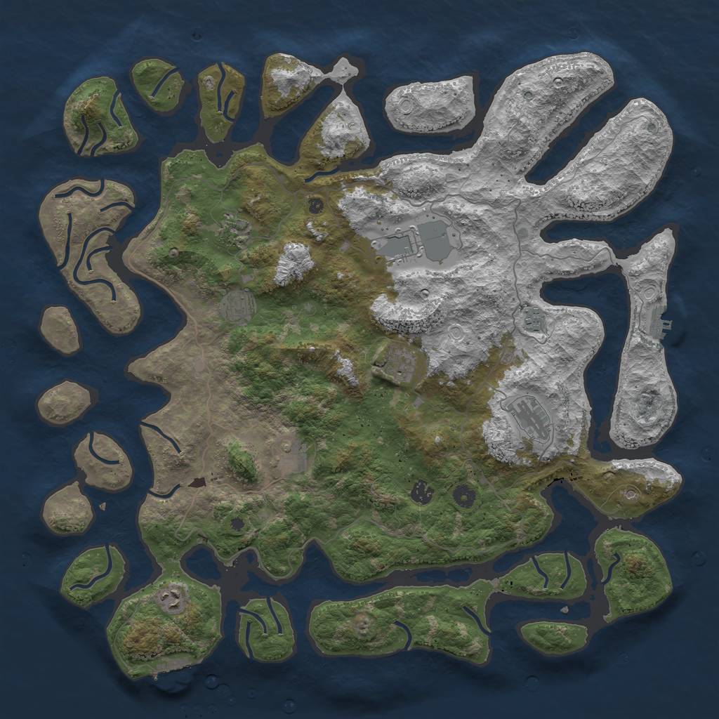 Rust Map: Procedural Map, Size: 4750, Seed: 1633482246, 17 Monuments