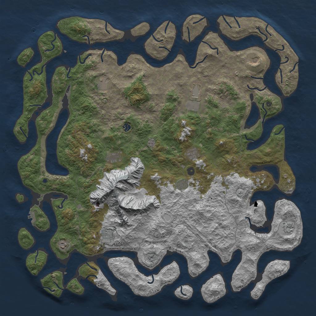 Rust Map: Procedural Map, Size: 6000, Seed: 21062021, 18 Monuments