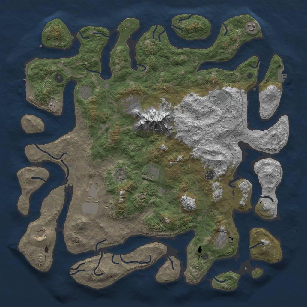 Rust Map: Procedural Map, Size: 5000, Seed: 52809770, 18 Monuments