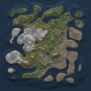 Thumbnail Rust Map: Procedural Map, Size: 4000, Seed: 23255262, 16 Monuments