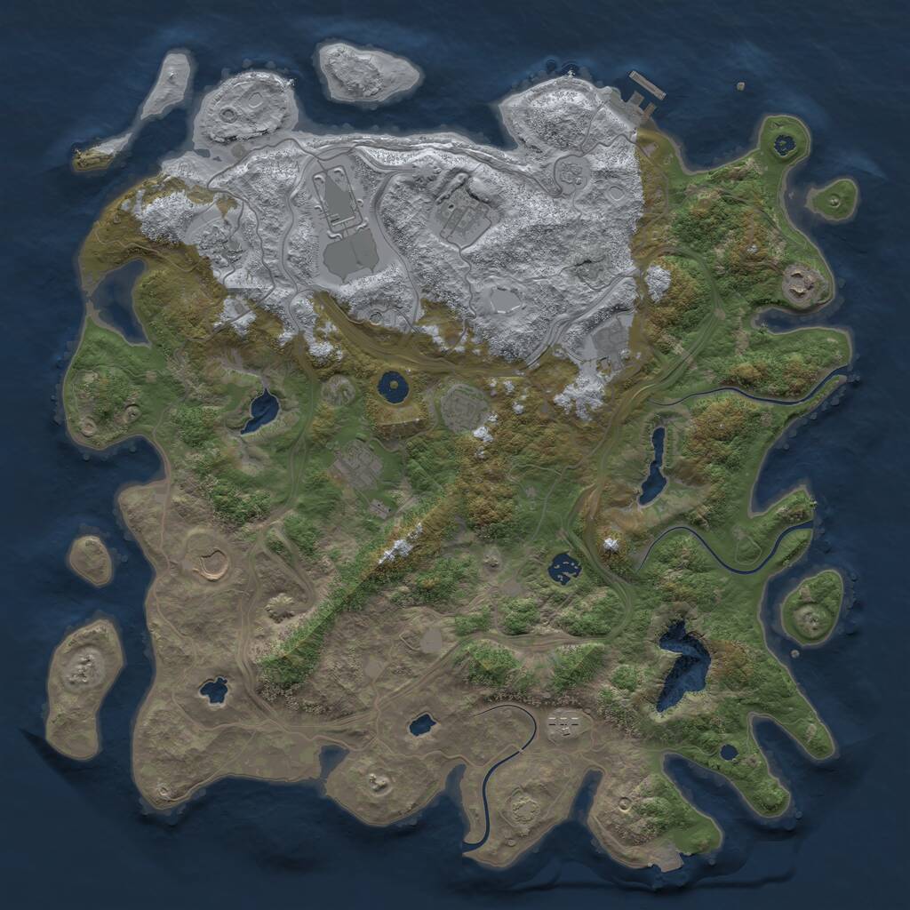 Rust Map: Procedural Map, Size: 4500, Seed: 656260109, 15 Monuments