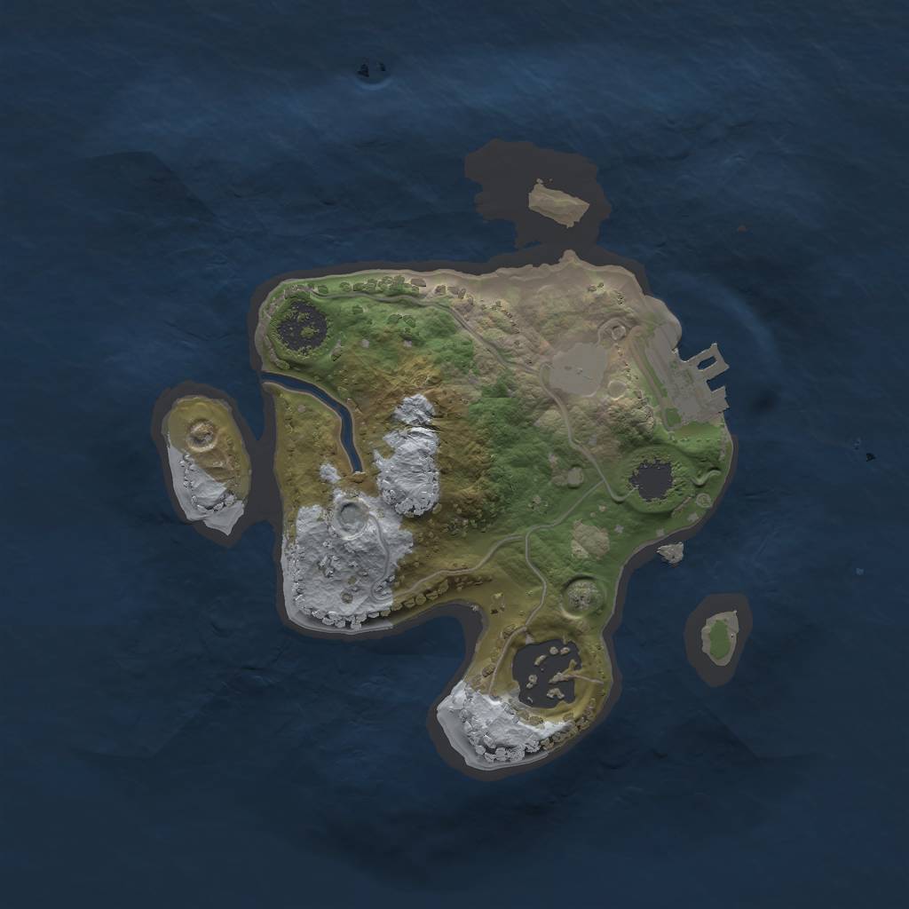 Rust Map: Procedural Map, Size: 1900, Seed: 1005, 5 Monuments