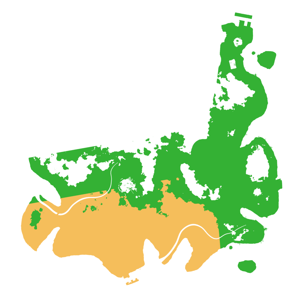 Biome Rust Map: Procedural Map, Size: 3500, Seed: 19945