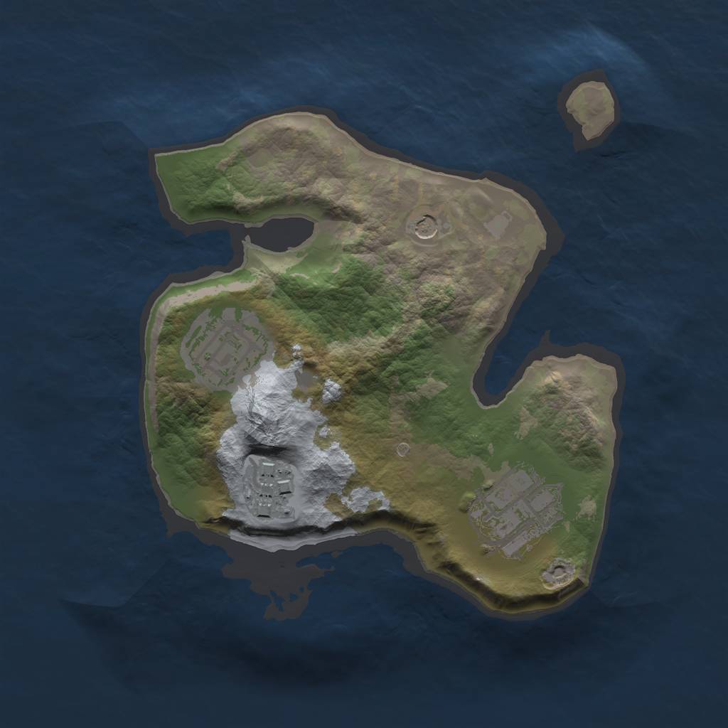 Rust Map: Barren, Size: 2000, Seed: 73, 6 Monuments