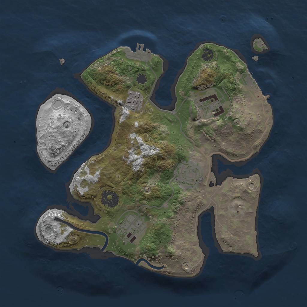 Rust Map: Procedural Map, Size: 2600, Seed: 1213213454, 11 Monuments