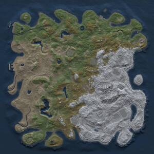 Thumbnail Rust Map: Procedural Map, Size: 5000, Seed: 78, 16 Monuments