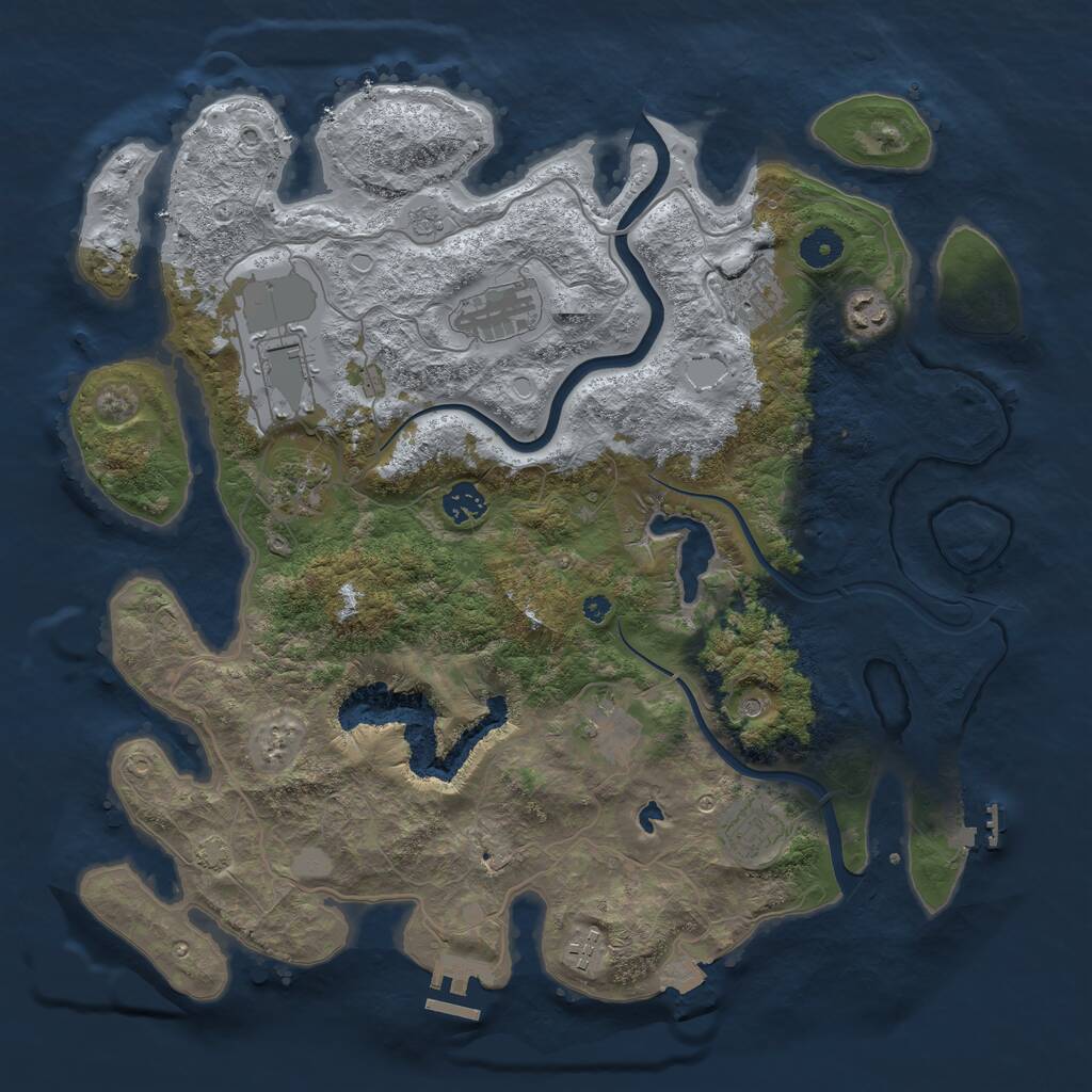 Rust Map: Procedural Map, Size: 4000, Seed: 2037793151, 15 Monuments