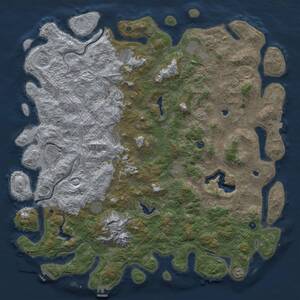 Thumbnail Rust Map: Procedural Map, Size: 6000, Seed: 804104889, 17 Monuments