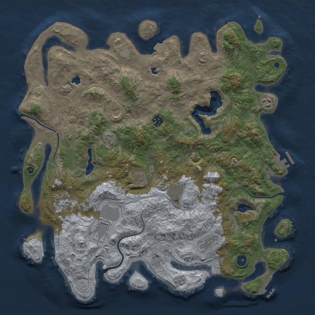 Rust Map: Procedural Map, Size: 4500, Seed: 2112323, 15 Monuments