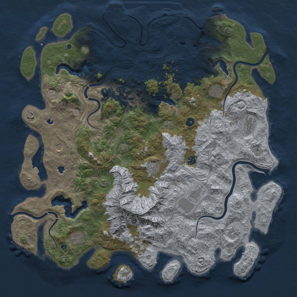 Rust Map: Procedural Map, Size: 5200, Seed: 4789, 17 Monuments