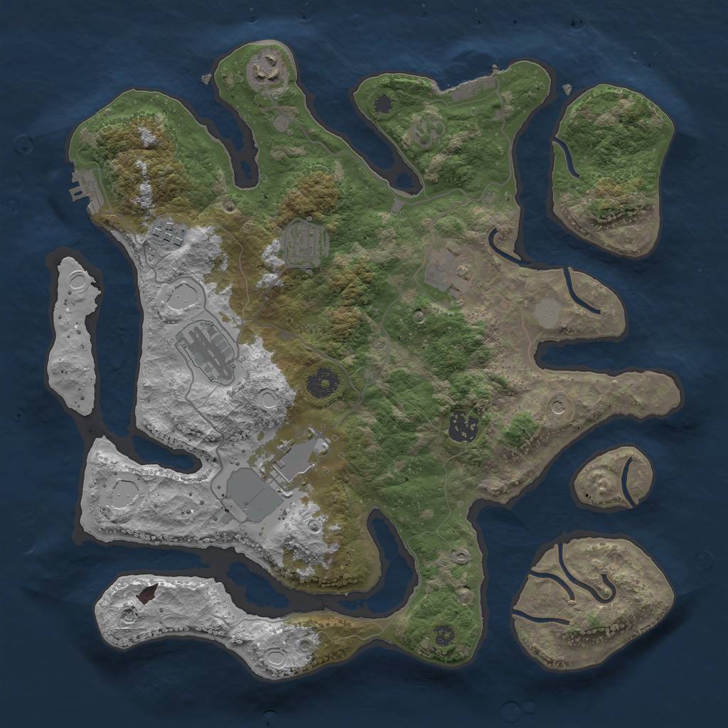 Rust Map: Procedural Map, Size: 3500, Seed: 20211007, 15 Monuments
