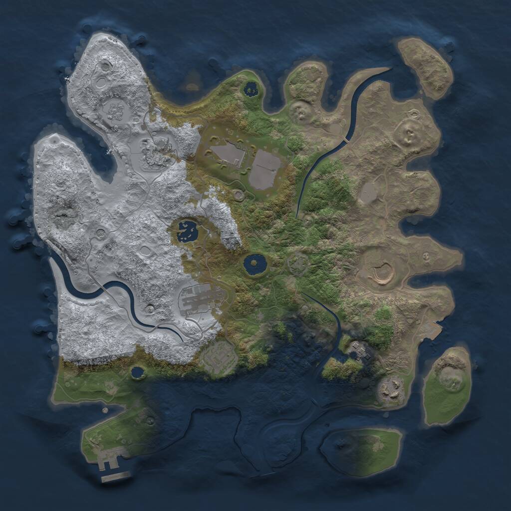 Rust Map: Procedural Map, Size: 3500, Seed: 10072021, 13 Monuments