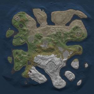 Thumbnail Rust Map: Procedural Map, Size: 3500, Seed: 538200655, 18 Monuments