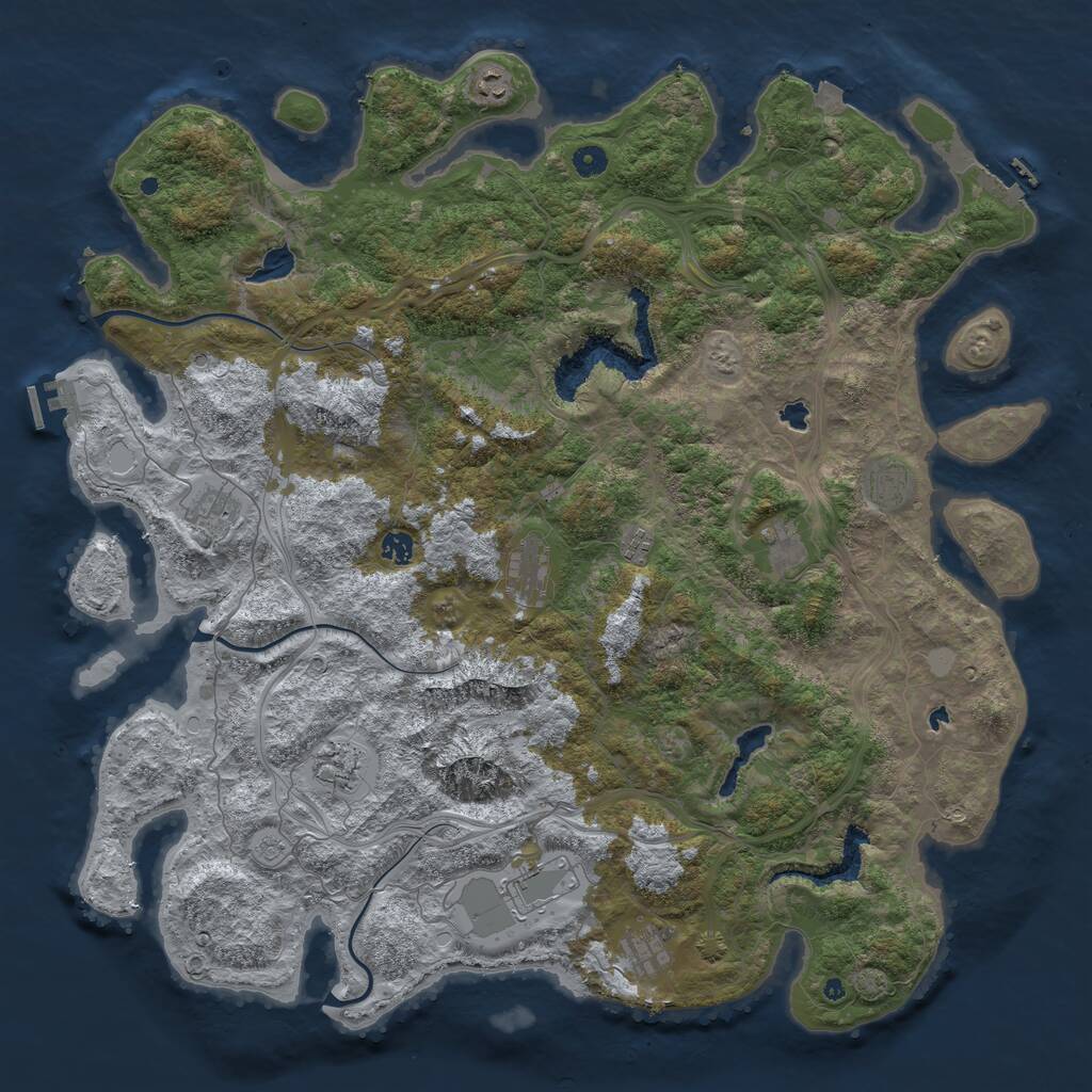 Rust Map: Procedural Map, Size: 5000, Seed: 20211008, 16 Monuments