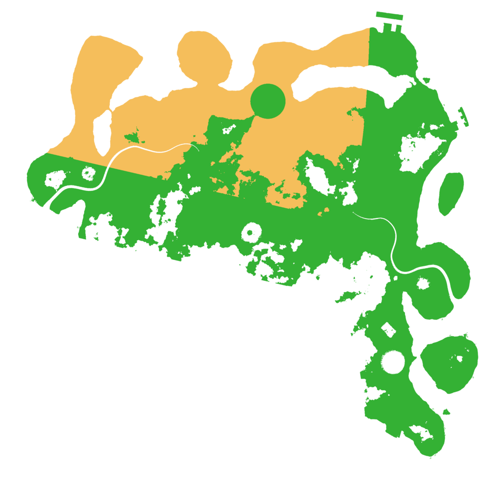 Biome Rust Map: Procedural Map, Size: 3800, Seed: 13579