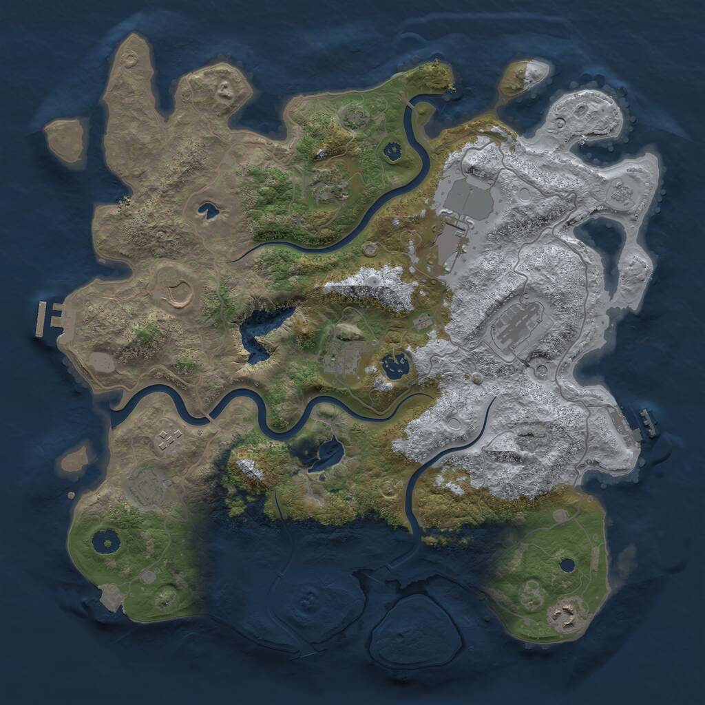 Rust Map: Procedural Map, Size: 4000, Seed: 171728765, 15 Monuments