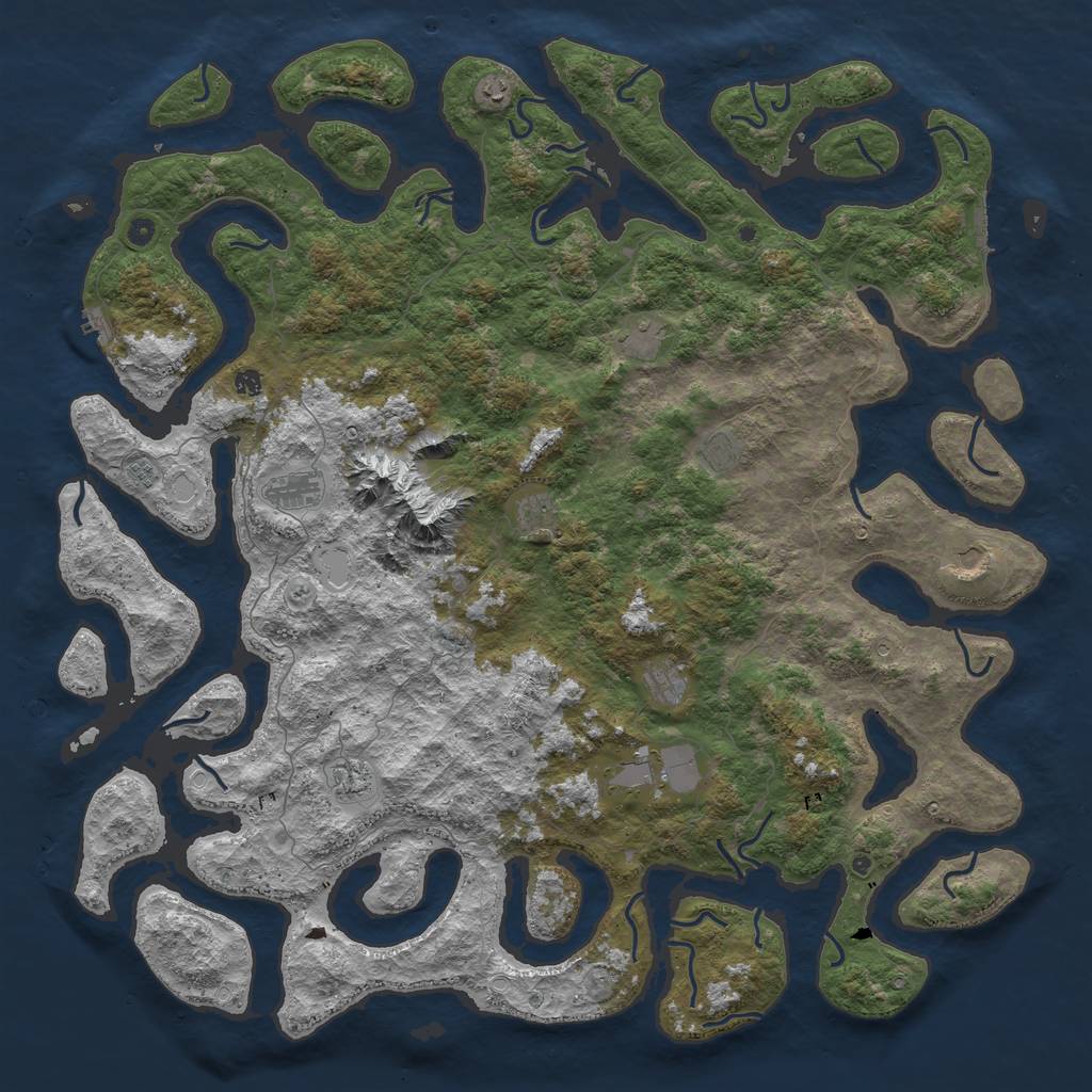 Rust Map: Procedural Map, Size: 6000, Seed: 20211008, 19 Monuments
