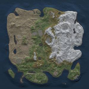 Thumbnail Rust Map: Procedural Map, Size: 4000, Seed: 405180713, 20 Monuments