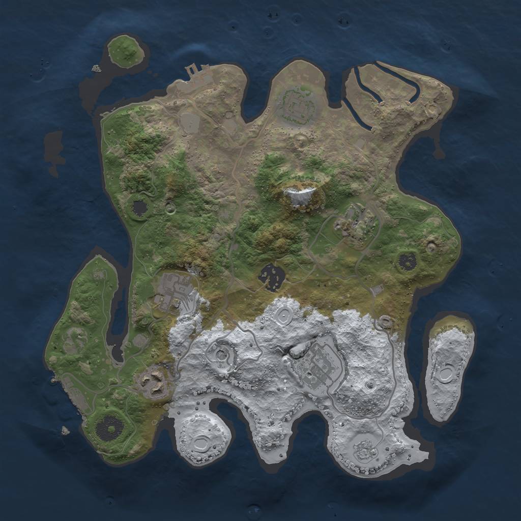 Rust Map: Procedural Map, Size: 3000, Seed: 1505252, 15 Monuments