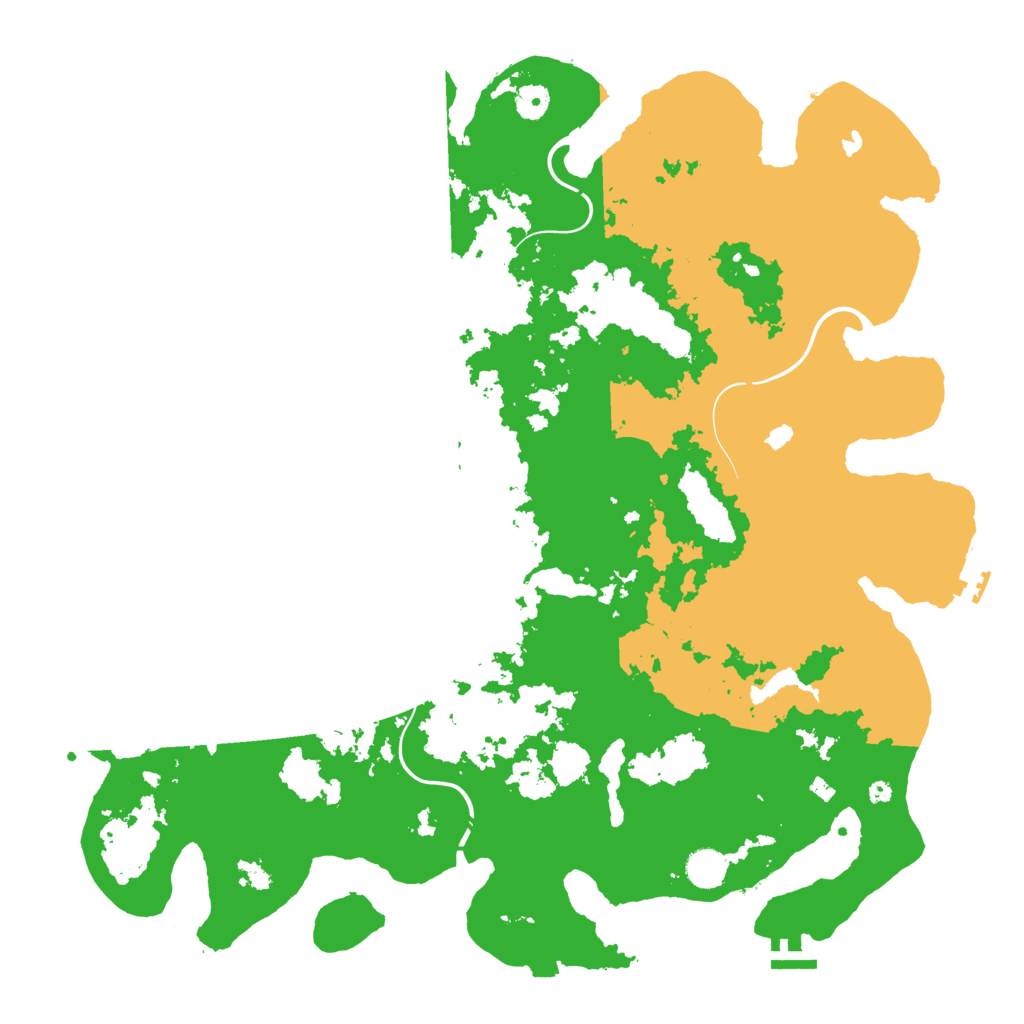 Biome Rust Map: Procedural Map, Size: 4500, Seed: 1234545623