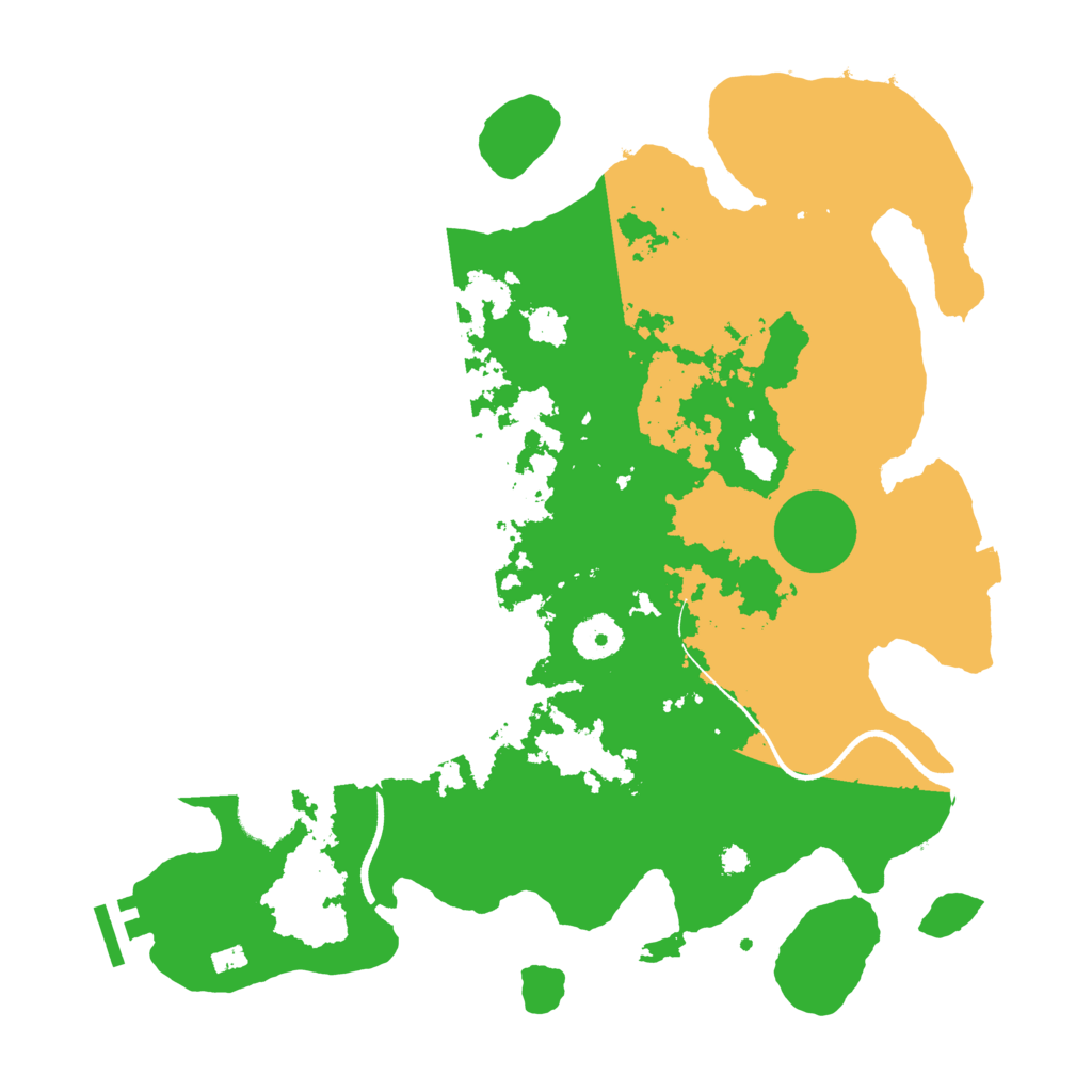 Biome Rust Map: Procedural Map, Size: 3500, Seed: 122577