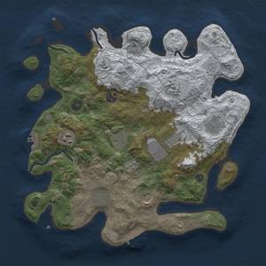 Thumbnail Rust Map: Procedural Map, Size: 3500, Seed: 540, 18 Monuments