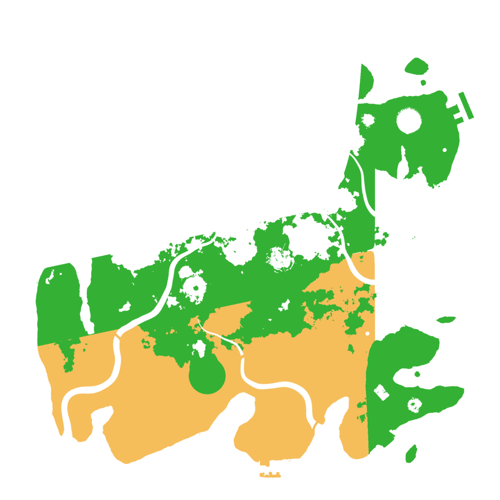 Biome Rust Map: Procedural Map, Size: 3600, Seed: 1181997233