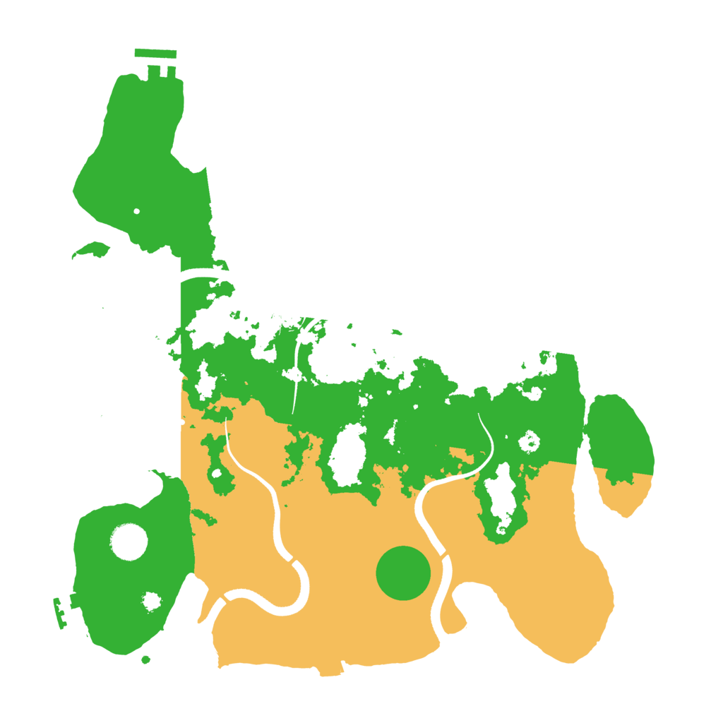 Biome Rust Map: Procedural Map, Size: 3500, Seed: 1485
