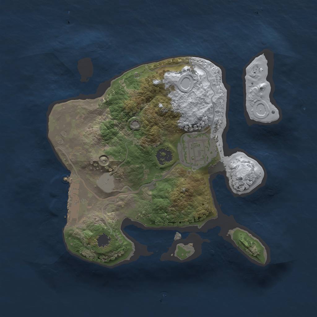 Rust Map: Procedural Map, Size: 2000, Seed: 888881, 7 Monuments