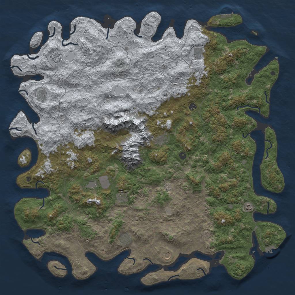 Rust Map: Procedural Map, Size: 6000, Seed: 19831987, 20 Monuments