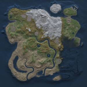 Thumbnail Rust Map: Procedural Map, Size: 3750, Seed: 778289632, 15 Monuments