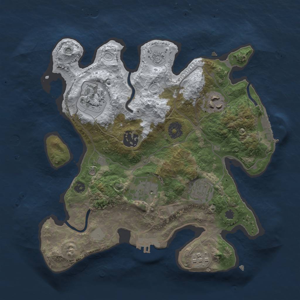 Rust Map: Procedural Map, Size: 2800, Seed: 470953943, 14 Monuments