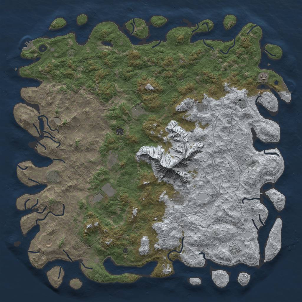 Rust Map: Procedural Map, Size: 6000, Seed: 1112002, 20 Monuments