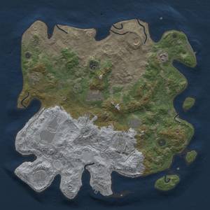 Thumbnail Rust Map: Procedural Map, Size: 4000, Seed: 1700744179, 19 Monuments