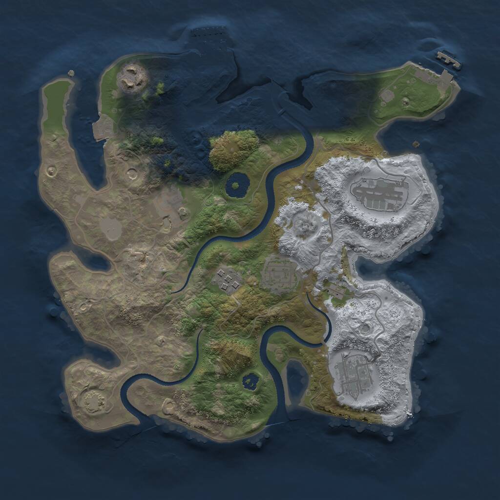 Rust Map: Procedural Map, Size: 3000, Seed: 1776627511, 11 Monuments