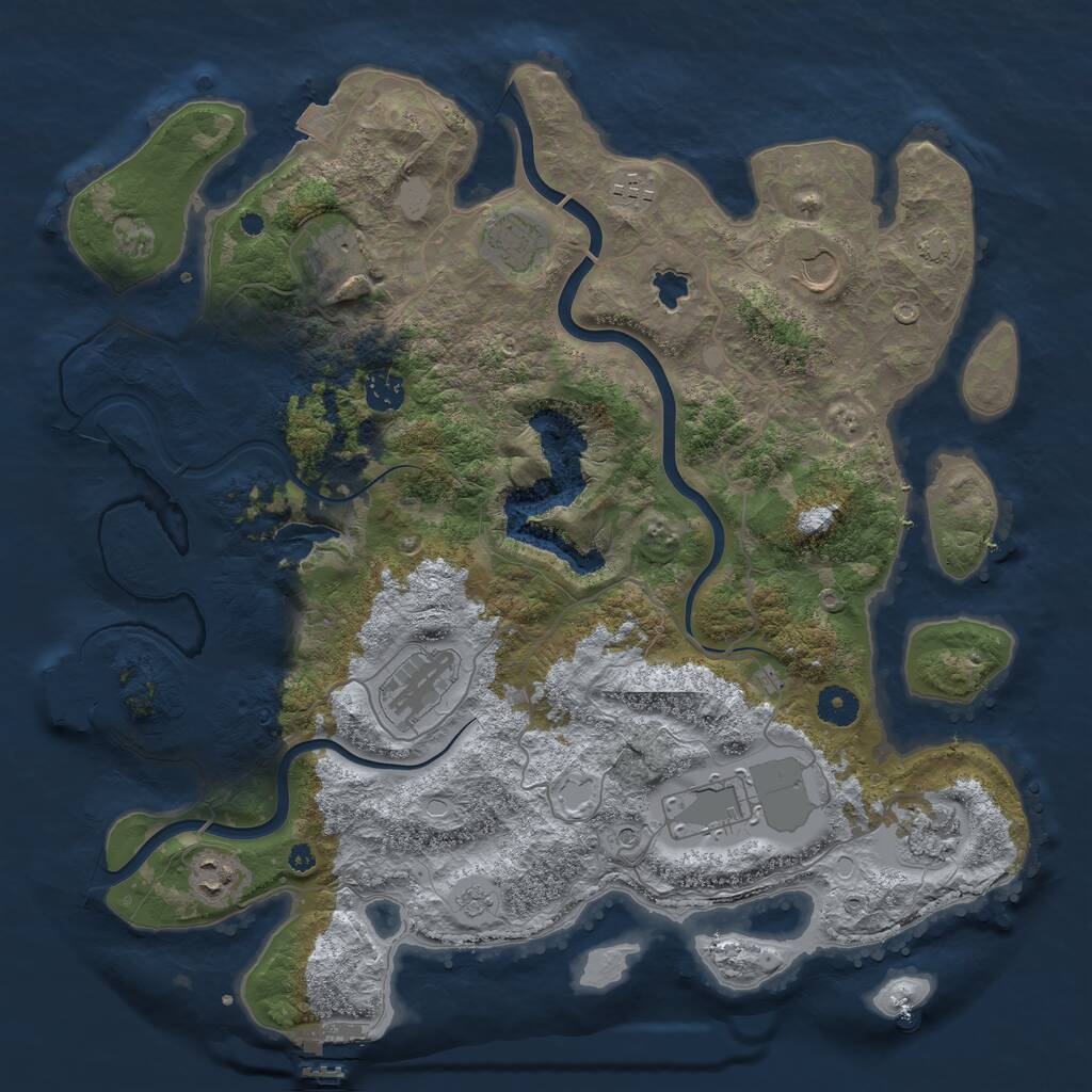 Rust Map: Procedural Map, Size: 4000, Seed: 59643586, 15 Monuments
