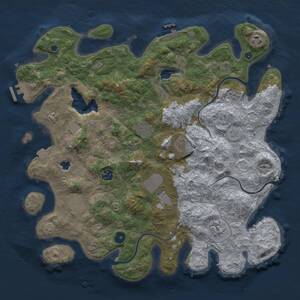 Thumbnail Rust Map: Procedural Map, Size: 4050, Seed: 1222777084, 14 Monuments