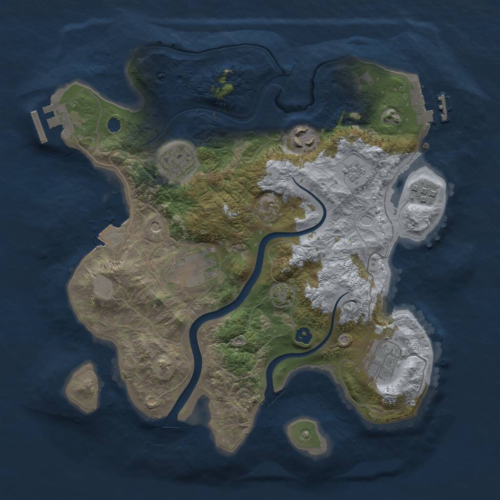Rust Map: Procedural Map, Size: 3000, Seed: 19941117, 11 Monuments