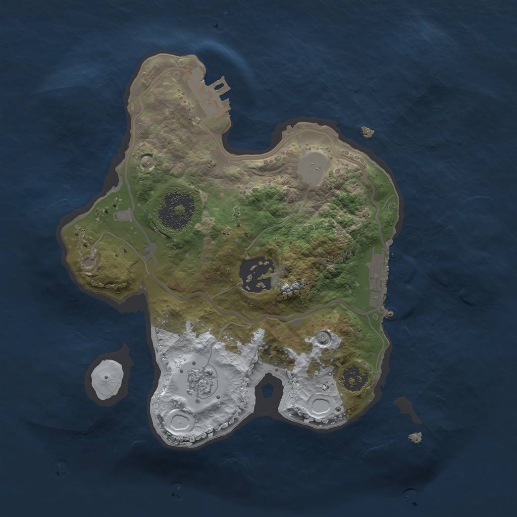 Rust Map: Procedural Map, Size: 2100, Seed: 7, 9 Monuments