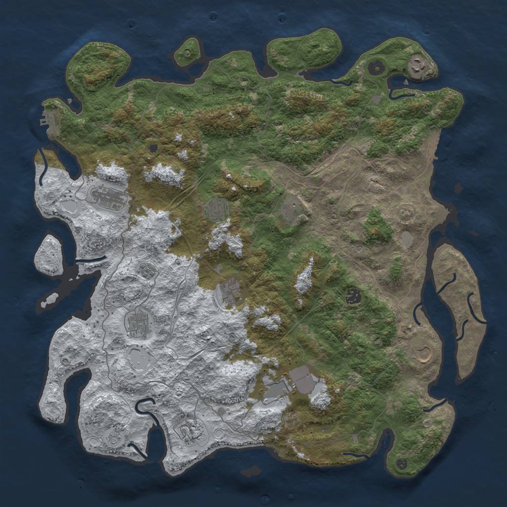 Rust Map: Procedural Map, Size: 4750, Seed: 20211008, 20 Monuments