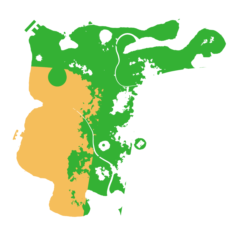 Biome Rust Map: Procedural Map, Size: 3500, Seed: 21344