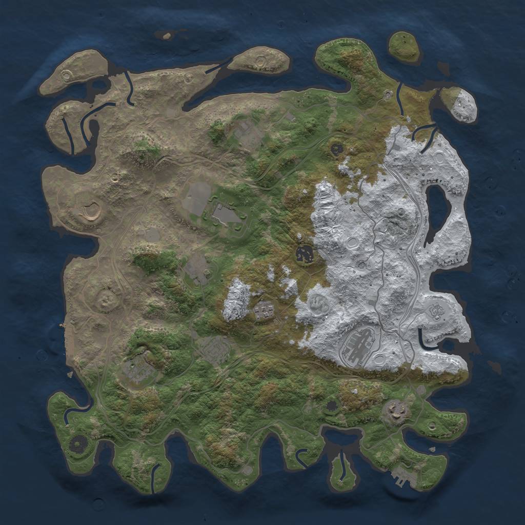 Rust Map: Procedural Map, Size: 4250, Seed: 9123179, 19 Monuments